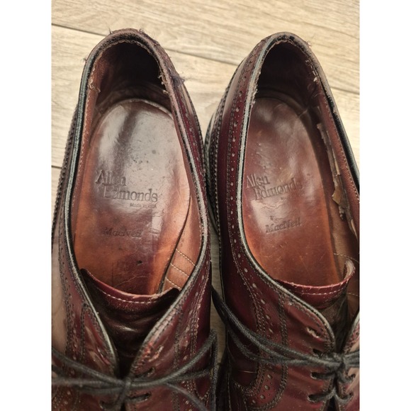 Allen Edmonds MacNeil Burgundy Leather Longwing Brogue 